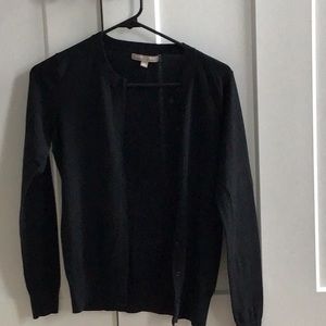 Black cardigan sweater